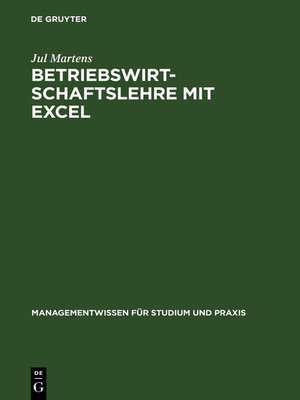 cover image of Betriebswirtschaftslehre mit Excel